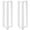 vidaXL Bar Table Legs T-Shaped 2 pcs White 50x35x(110-111) cm Steel
