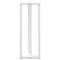vidaXL Bar Table Legs T-Shaped 2 pcs White 50x35x(110-111) cm Steel