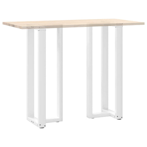 vidaXL Bar Table Legs T-Shaped 2 pcs White 50x35x(110-111) cm Steel