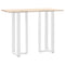 vidaXL Bar Table Legs T-Shaped 2 pcs White 50x35x(110-111) cm Steel