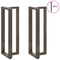 vidaXL Bar Table Legs T-Shaped 2 pcs Natural Steel 50x35x(110-111) cm Steel