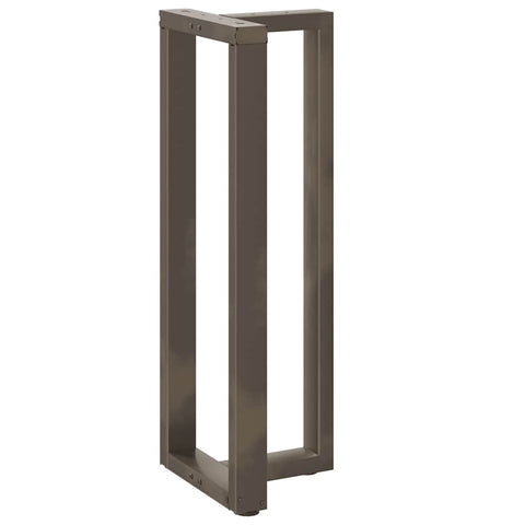 vidaXL Bar Table Legs T-Shaped 2 pcs Natural Steel 50x35x(110-111) cm Steel