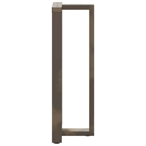 vidaXL Bar Table Legs T-Shaped 2 pcs Natural Steel 50x35x(110-111) cm Steel