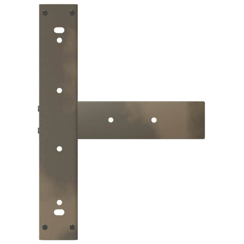 vidaXL Bar Table Legs T-Shaped 2 pcs Natural Steel 50x35x(110-111) cm Steel