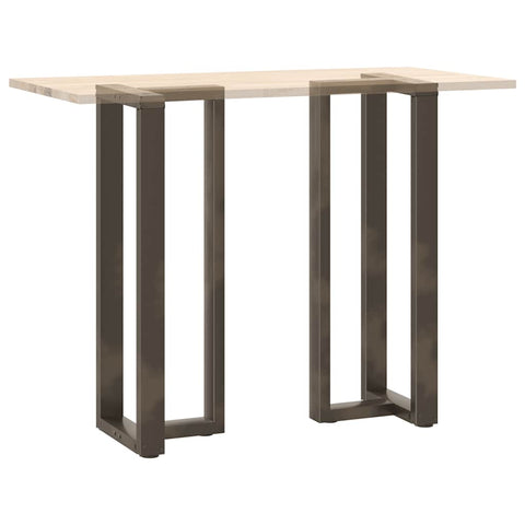 vidaXL Bar Table Legs T-Shaped 2 pcs Natural Steel 50x35x(110-111) cm Steel