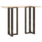 vidaXL Bar Table Legs T-Shaped 2 pcs Natural Steel 50x35x(110-111) cm Steel