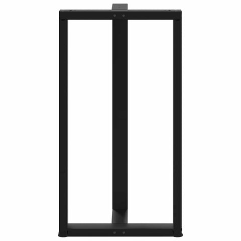 vidaXL Bar Table Legs T-Shaped 2 pcs Black 60x35x(110-111) cm Steel