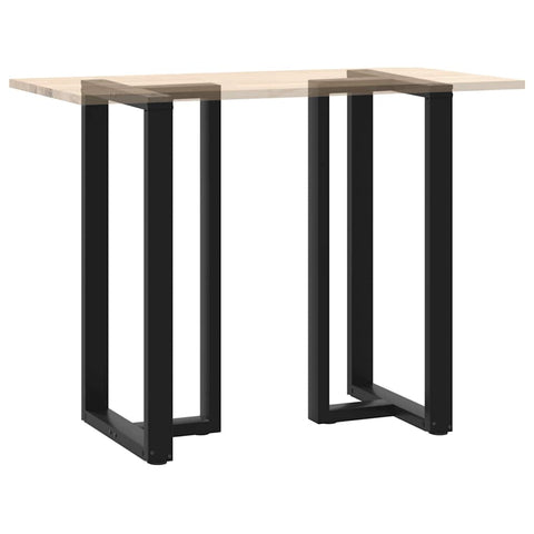 vidaXL Bar Table Legs T-Shaped 2 pcs Black 60x35x(110-111) cm Steel