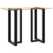 vidaXL Bar Table Legs T-Shaped 2 pcs Black 60x35x(110-111) cm Steel