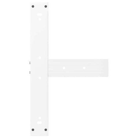 vidaXL Bar Table Legs T-Shaped 2 pcs White 60x35x(110-111) cm Steel