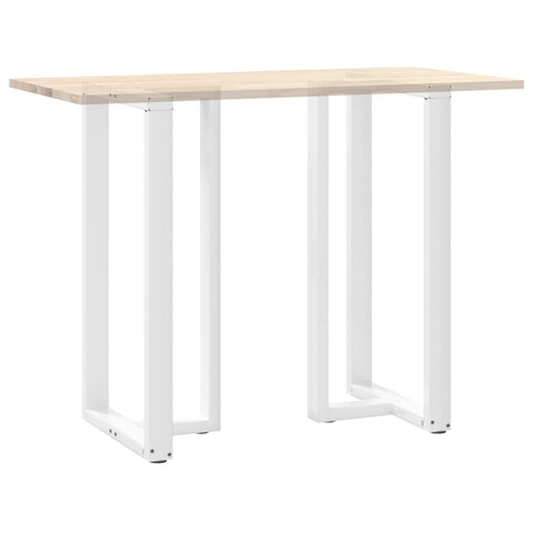 vidaXL Bar Table Legs T-Shaped 2 pcs White 60x35x(110-111) cm Steel