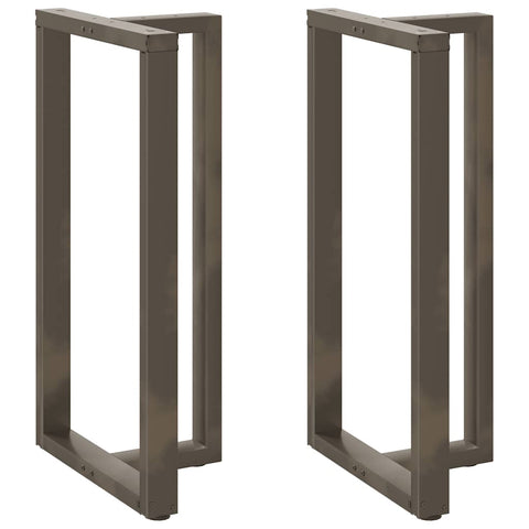 vidaXL Bar Table Legs T-Shaped 2 pcs Natural Steel 60x35x(110-111) cm Steel