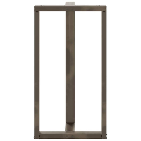 vidaXL Bar Table Legs T-Shaped 2 pcs Natural Steel 60x35x(110-111) cm Steel