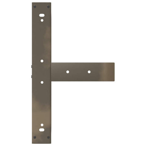 vidaXL Bar Table Legs T-Shaped 2 pcs Natural Steel 60x35x(110-111) cm Steel