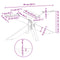 vidaXL Coffee Table Leg Spider Shape Black 98x58x(42-43) cm Steel