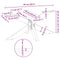 vidaXL Coffee Table Leg Spider Shape White 98x58x(42-43) cm Steel