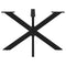 vidaXL Dining Table Leg Spider Shape Black 120x68x(72-73) cm Steel