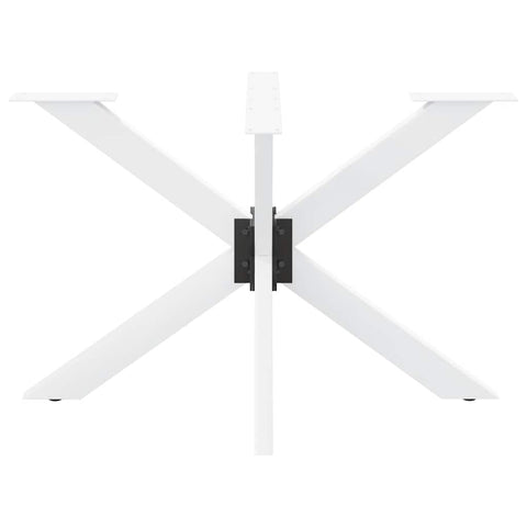 vidaXL Dining Table Leg Spider Shape White 120x68x(72-73) cm Steel
