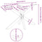 vidaXL Dining Table Leg Spider Shape White 120x68x(72-73) cm Steel