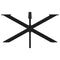 vidaXL Dining Table Leg Spider Shape Black 150x78x(72-73) cm Steel