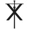 vidaXL Dining Table Leg Spider Shape Black 150x78x(72-73) cm Steel