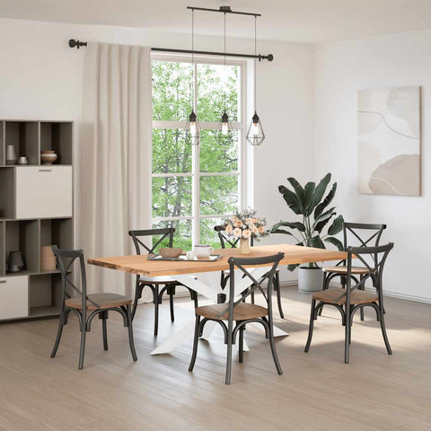 vidaXL Dining Table Leg Spider Shape White 150x78x(72-73) cm Steel