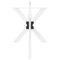 vidaXL Dining Table Leg Spider Shape White 150x78x(72-73) cm Steel