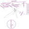 vidaXL Dining Table Leg Spider Shape White 150x78x(72-73) cm Steel