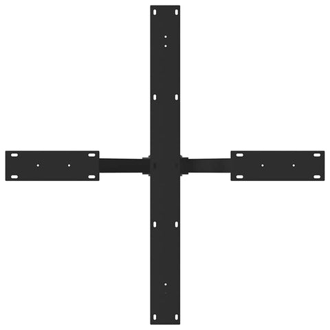 vidaXL Dining Table Leg Spider Shape Black 85x85x(72-73) cm Steel