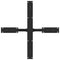 vidaXL Dining Table Leg Spider Shape Black 85x85x(72-73) cm Steel