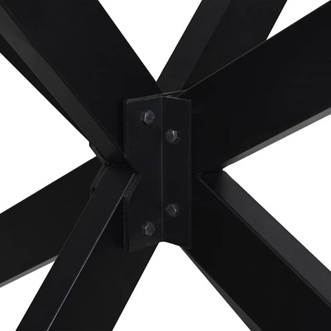 vidaXL Dining Table Leg Spider Shape Black 85x85x(72-73) cm Steel