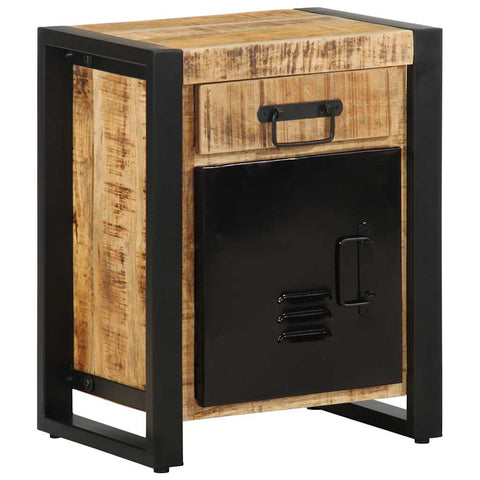 vidaXL Bedside Cabinet 40x30x50 cm Solid Rough Wood Mango