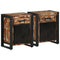vidaXL Bedside Cabinets 2 pcs Multicolour Solid Rough Wood Mango