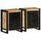 vidaXL Bedside Cabinets 2 pcs Solid Rough Wood Mango