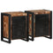 vidaXL Bedside Cabinets 2 pcs Multicolour Solid Rough Wood Mango