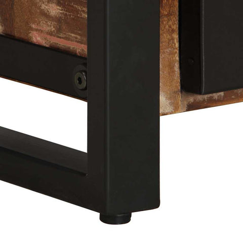 vidaXL Bedside Cabinets 2 pcs Multicolour Solid Rough Wood Mango