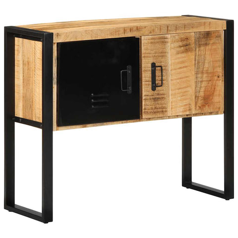 vidaXL Console Cabinet 90x35x75 cm Solid Rough Wood Mango