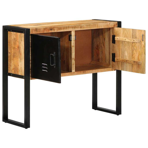 vidaXL Console Cabinet 90x35x75 cm Solid Rough Wood Mango