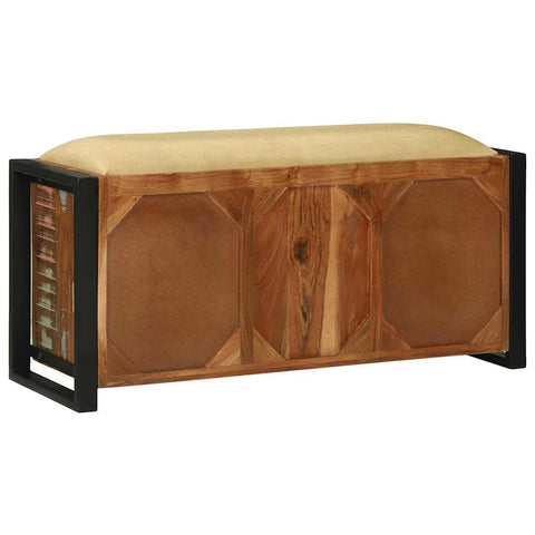 vidaXL Bench Cabinet Multicolour 100 x 35 x 50 cm Solid Reclaim wood