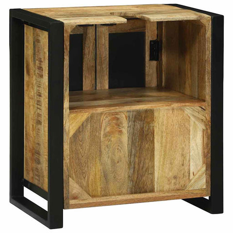 vidaXL Sink Cabinet with Door Brown 55 x 35 x 60 cm Solid Mango wood