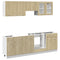 vidaXL 8 Piece Kitchen Cabinet Set Lyon  Sonoma Oak Engineered Wood