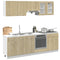 vidaXL 8 Piece Kitchen Cabinet Set Lyon  Sonoma Oak Engineered Wood