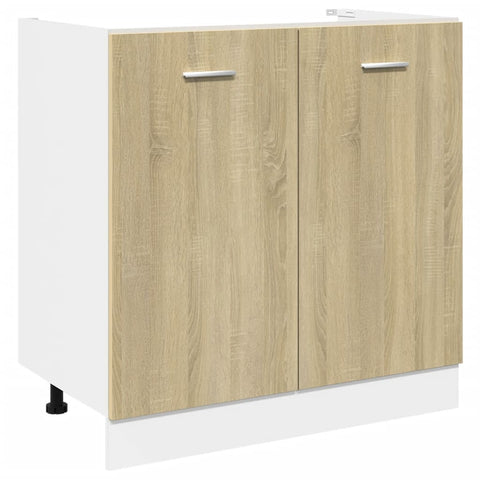 vidaXL 8 Piece Kitchen Cabinet Set Lyon  Sonoma Oak Engineered Wood
