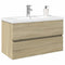 vidaXL 2 Piece Bathroom Furniture Set Ceramic and Engineered Wood