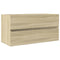 vidaXL 2 Piece Bathroom Furniture Set Ceramic and Engineered Wood