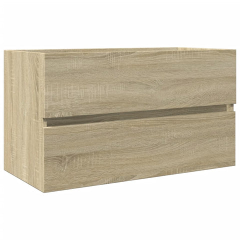 vidaXL 2 Piece Bathroom Furniture Set Ceramic and Engineered Wood