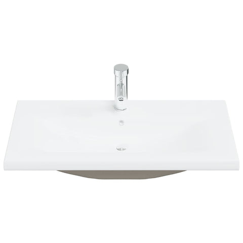 vidaXL 2 Piece Bathroom Furniture Set Ceramic and Engineered Wood