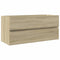 vidaXL 2 Piece Bathroom Furniture Set Ceramic and Engineered Wood