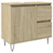 vidaXL 3 Piece Bathroom Furniture Set Sonoma Oak Engineered Wood