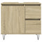 vidaXL 3 Piece Bathroom Furniture Set Sonoma Oak Engineered Wood